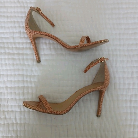 Banana Republic‎ Juliette Pink Leopard Heels Sandals Size 9 In EUC - Picture 1 of 8